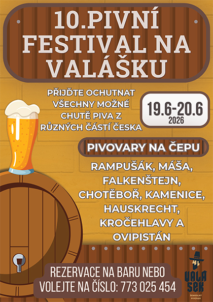 10. Pivní festival na Valášku 2026