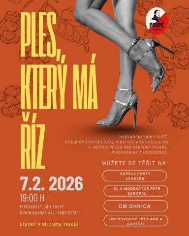 Pivovarský dům Poupě - ples 7.2.2026